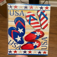 Thumbnail for USA Flip Flops JFDD 003 8x10" Metal Wreath Sign - JFDD-003