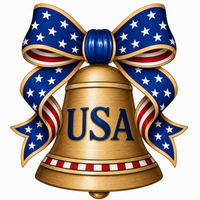 Thumbnail for USA Liberty Bell DBJ W 12" Wood Wreath Sign - DBJ-W-0007
