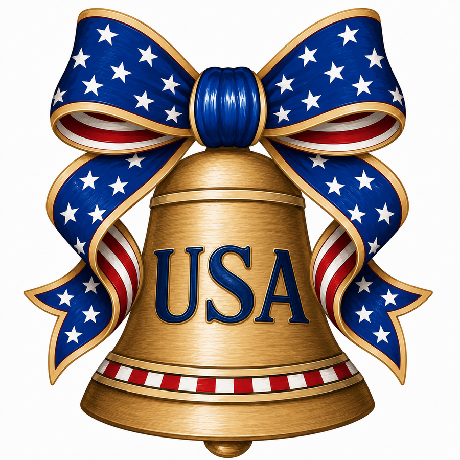 USA Liberty Bell DBJ W 12" Wood Wreath Sign - DBJ-W-0007