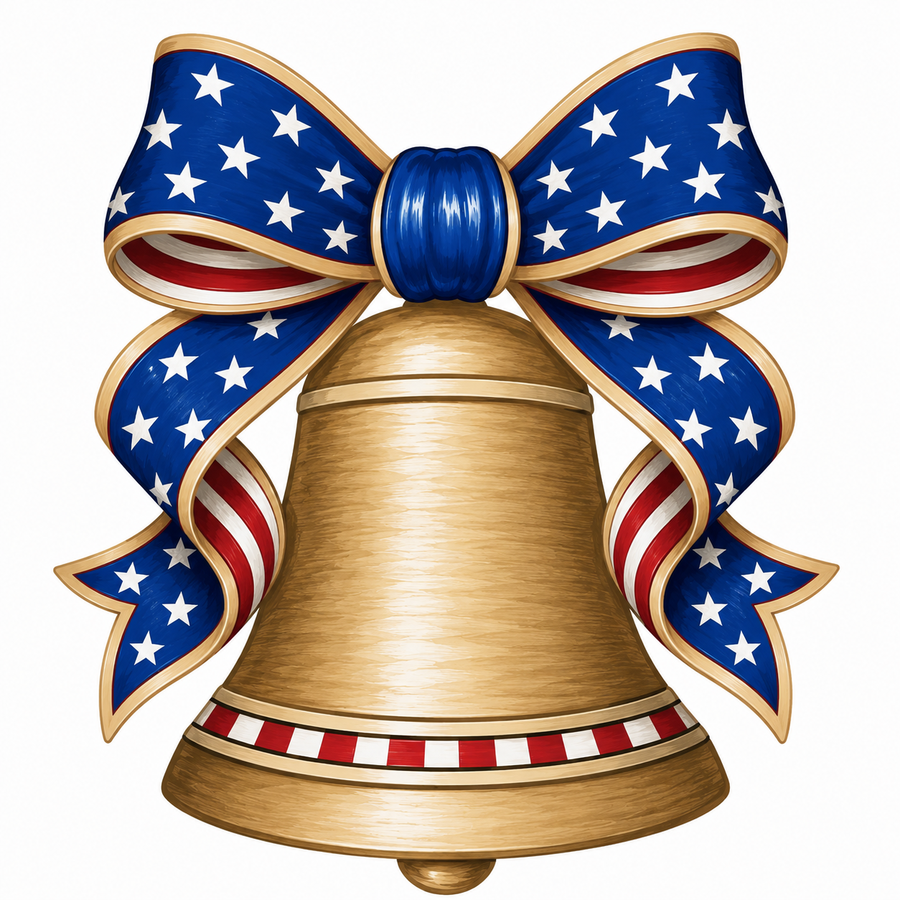 Patriotic Liberty Bell No Text DBJ W 12" Wood Wreath Sign - DBJ-W-0019