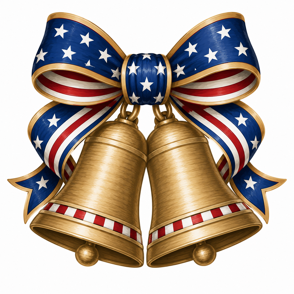 Patriotic Double Bells DBJ W 12" Wood Wreath Sign - DBJ-W-0027