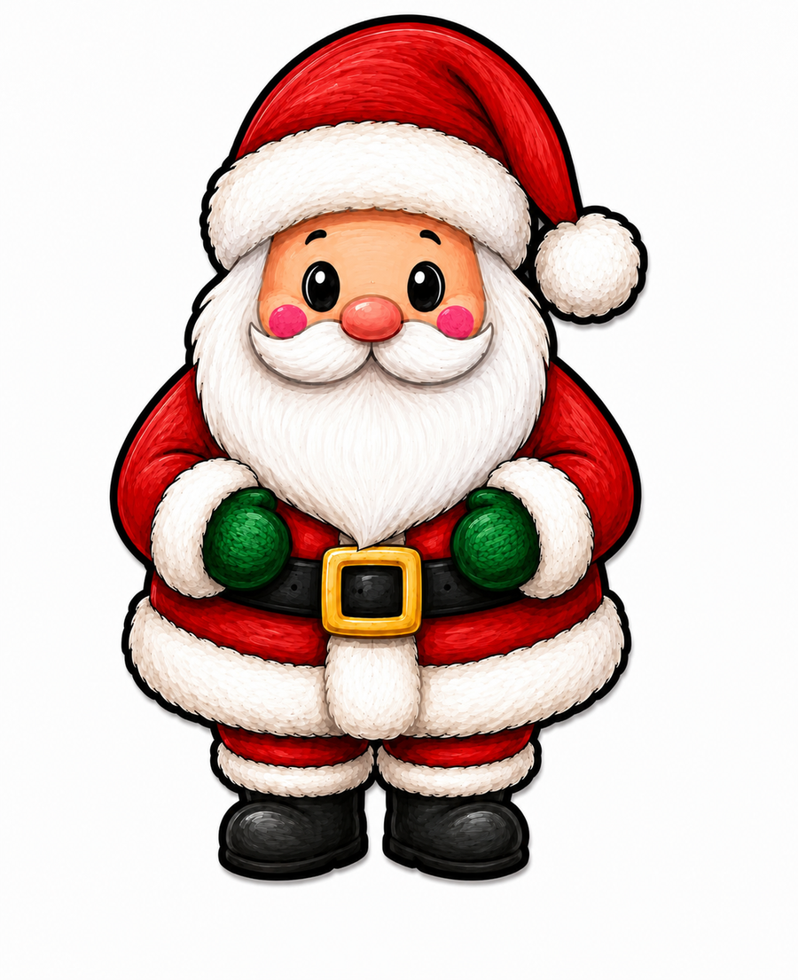Santa Claus Cutout 12" Wood Wreath Sign - DBJ-W-0055