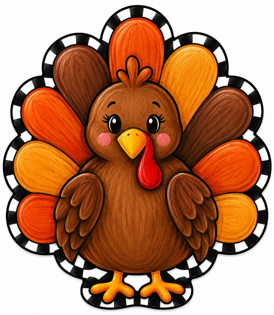 Turkey Cutout 22" Wood Door Hanger - DBJ-W-0058-DH