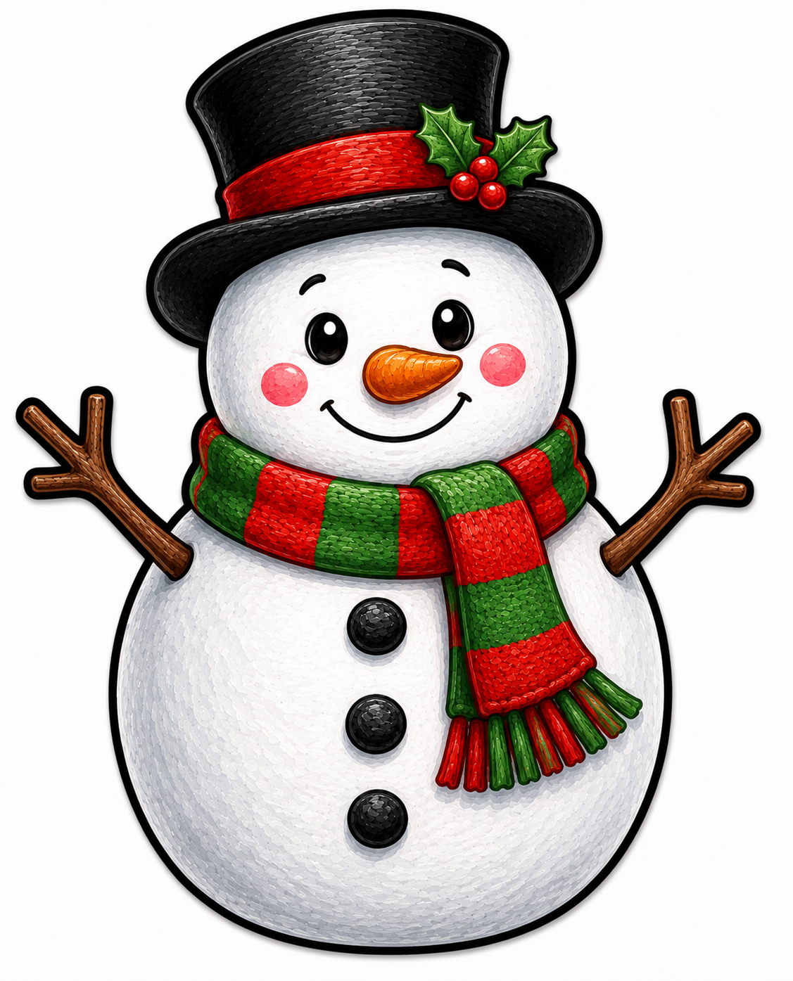 Christmas Snowman 22" Wood Door Hanger - DBJ-W-0065-DH