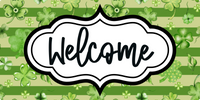 Thumbnail for Watermelon Welcome 6x12" Wood Wreath Sign - DCO-00719-1