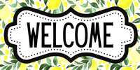 Thumbnail for Welcome Lemon 6x12" Wood Wreath Sign - DCO-00729-1