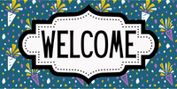 Thumbnail for Confetti Welcome Sign, DCO-01253, Sign For Wreath, 6x12