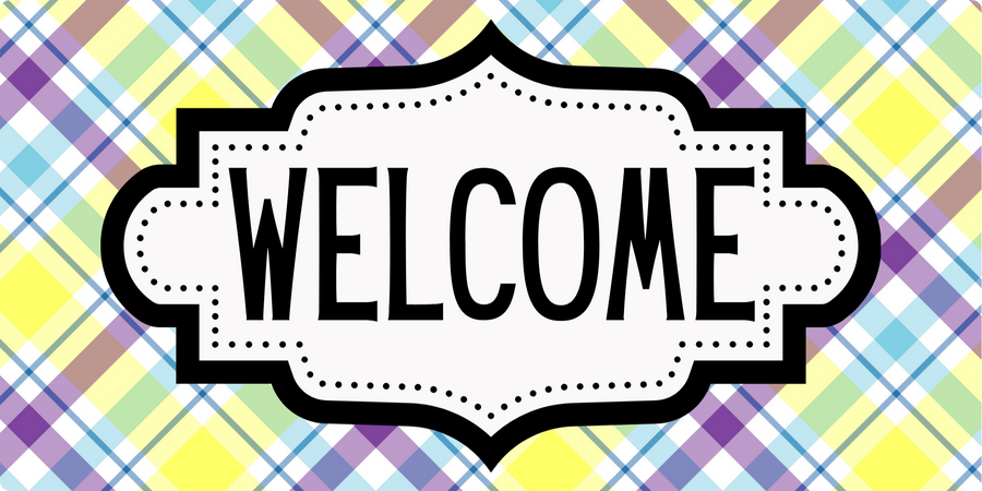 Easter Welcome 6x12" Wood Wreath Sign - DCO-01260-1