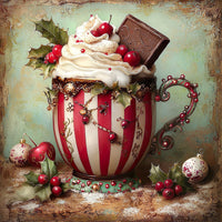 Thumbnail for Winter Mug Sign, DCO-102000, Sign For Wreath, 10x10in Metal Sign