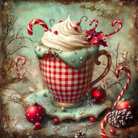 Thumbnail for Winter Mug Sign, DCO-102003, Sign For Wreath, 10x10in Metal Sign