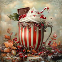 Thumbnail for Winter Mug Sign, DCO-102006, Sign For Wreath, 10x10in Metal Sign
