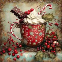 Thumbnail for Winter Mug Sign, DCO-102007, Sign For Wreath, 10x10in Metal Sign