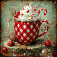 Thumbnail for Winter Mug Sign, DCO-102008, Sign For Wreath, 10x10in Metal Sign