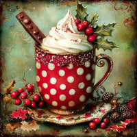 Thumbnail for Winter Mug Sign, DCO-102010, Sign For Wreath, 10x10in Metal Sign