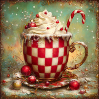 Thumbnail for Winter Mug Sign, DCO-102011, Sign For Wreath, 10x10in Metal Sign