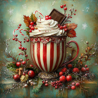 Thumbnail for Winter Mug Sign, DCO-102012, Sign For Wreath, 10x10in Metal Sign