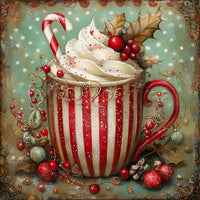 Thumbnail for Winter Mug Sign, DCO-102015, Sign For Wreath, 10x10in Metal Sign