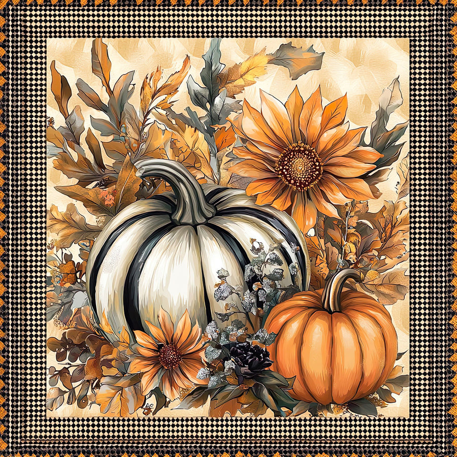 Fall Pumpkins Sign, DCO-102067, Sign For Wreath, 10x10in Metal Sign