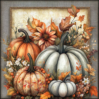 Thumbnail for Fall Pumpkins Sign, DCO-102077, Sign For Wreath, 10x10in Metal Sign