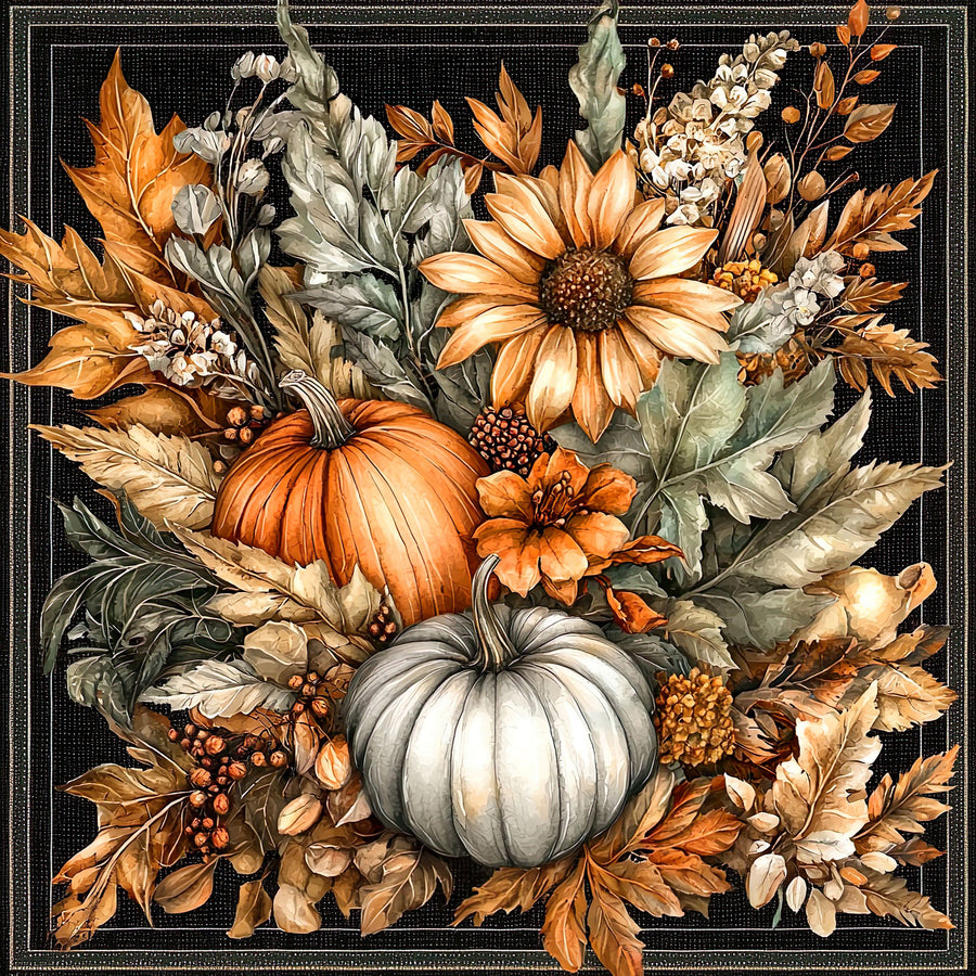 Fall Pumpkins Sign, DCO-102079, Sign For Wreath, 10x10in Metal Sign