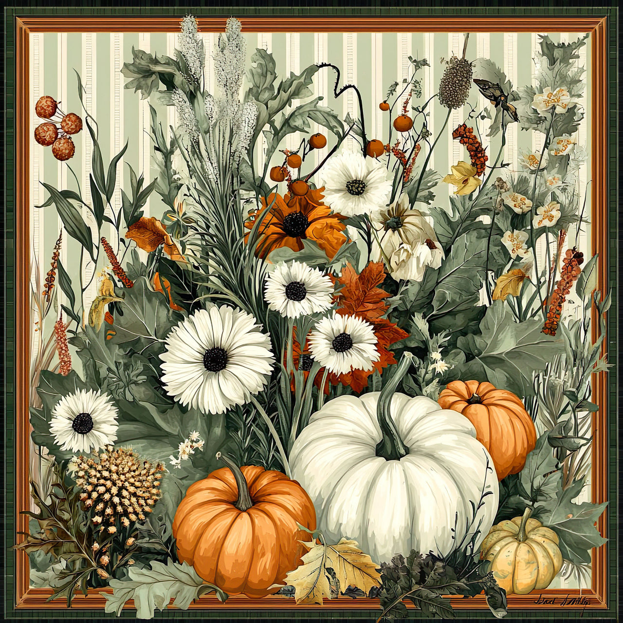 Fall Pumpkins Sign, DCO-102085, Sign For Wreath, 10x10in Metal Sign
