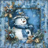 Thumbnail for Blue Snowman Sign, DCO-102102, Sign For Wreath, 10x10in Metal Sign