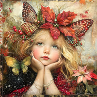 Thumbnail for Christmas Fairy, DCO-102140, Sign For Wreath, 10x10in Metal Sign