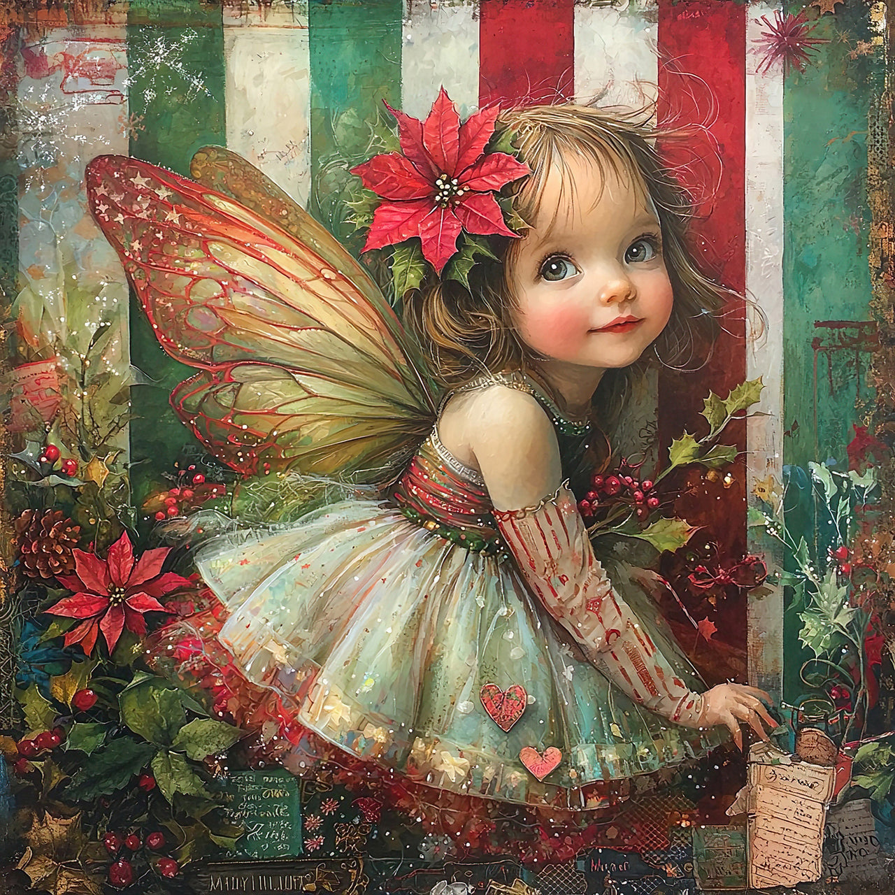 Christmas Fairy, DCO-102148, Sign For Wreath, 10x10in Metal Sign