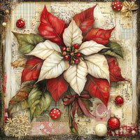Thumbnail for Christmas Poinsettia, DCO-102222, Sign For Wreath, 10x10in Metal Sign