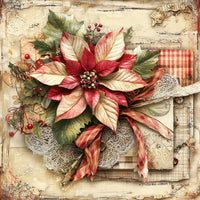 Thumbnail for Christmas Poinsettia, DCO-102223, Sign For Wreath, 10x10in Metal Sign