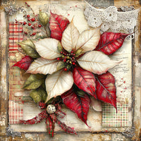 Thumbnail for Christmas Poinsettia, DCO-102231, Sign For Wreath, 10x10in Metal Sign
