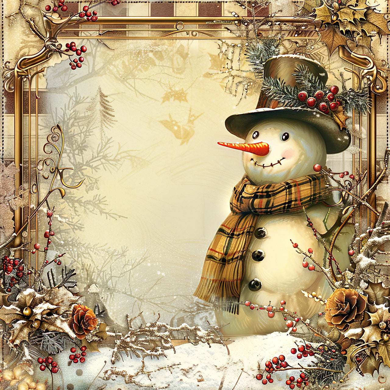 Rustic Snowman Sign, DCO-102287, Sign For Wreath, 10x10in Metal Sign