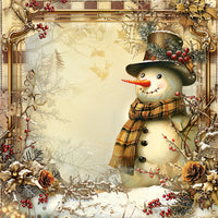 Thumbnail for Rustic Snowman Sign, DCO-102287, Sign For Wreath, 10x10in Metal Sign