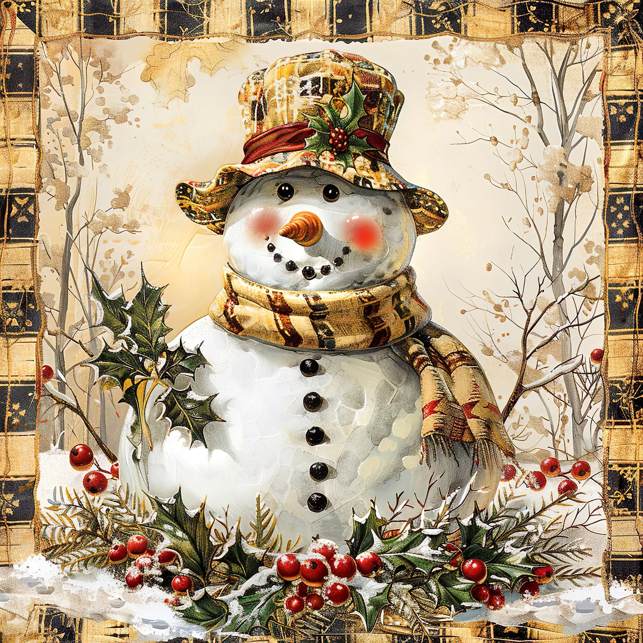 Rustic Snowman Sign, DCO-102294, Sign For Wreath, 10x10in Metal Sign
