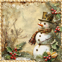 Thumbnail for Rustic Snowman Sign, DCO-102295, Sign For Wreath, 10x10in Metal Sign