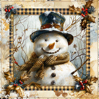 Thumbnail for Rustic Snowman Sign, DCO-102298, Sign For Wreath, 10x10in Metal Sign