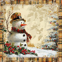 Thumbnail for Rustic Snowman Sign, DCO-102300, Sign For Wreath, 10x10in Metal Sign