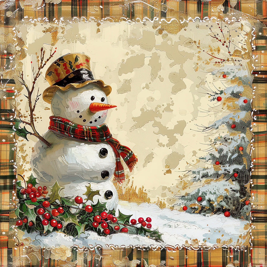 Rustic Snowman Sign, DCO-102300, Sign For Wreath, 10x10in Metal Sign