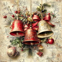Thumbnail for Christmas Bell Sign, DCO-102318, Sign For Wreath, 10x10in Metal Sign
