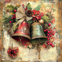 Thumbnail for Christmas Bell Sign, DCO-102323, Sign For Wreath, 10x10in Metal Sign