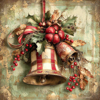 Thumbnail for Christmas Bell Sign, DCO-102329, Sign For Wreath, 10x10in Metal Sign