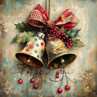 Thumbnail for Christmas Bell Sign, DCO-102332, Sign For Wreath, 10x10in Metal Sign