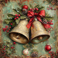 Thumbnail for Christmas Bell Sign, DCO-102334, Sign For Wreath, 10x10in Metal Sign