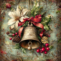 Thumbnail for Christmas Bell Sign, DCO-102336, Sign For Wreath, 10x10in Metal Sign