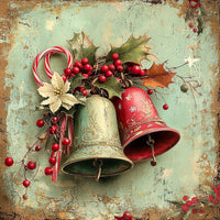 Thumbnail for Christmas Bell Sign, DCO-102340, Sign For Wreath, 10x10in Metal Sign