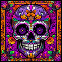 Thumbnail for Halloween Skull Sign, DCO-102400, Sign For Wreath, 10x10in Metal Sign