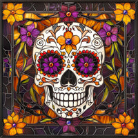 Thumbnail for Halloween Skull Sign, DCO-102403, Sign For Wreath, 10x10in Metal Sign