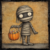 Thumbnail for Cute Mummy Sign, DCO-102537, Sign For Wreath, 10x10in Metal Sign