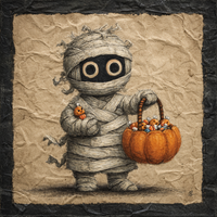 Thumbnail for Cute Mummy Sign, DCO-102538, Sign For Wreath, 10x10in Metal Sign
