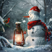 Thumbnail for Snowman Sign, DCO-102553, Sign For Wreath, 10x10in Metal Sign
